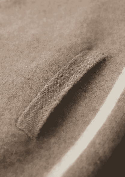 PREMIUM CASHMERE TWO TONE ZIPPER HOODIE