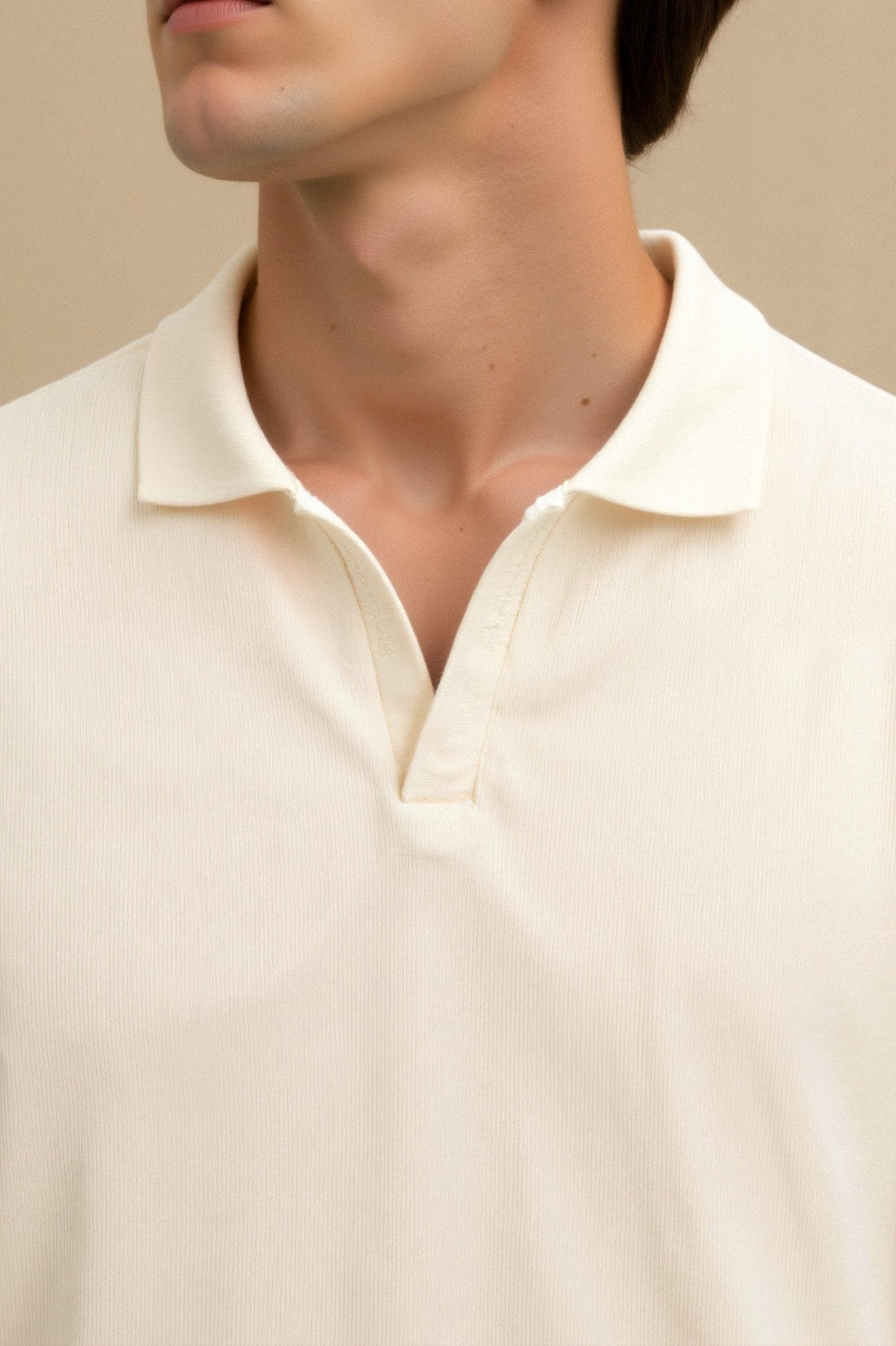 Woolen Structure Polo – Skin-Gentle Wool | Old Money Style | ASCENDARY®