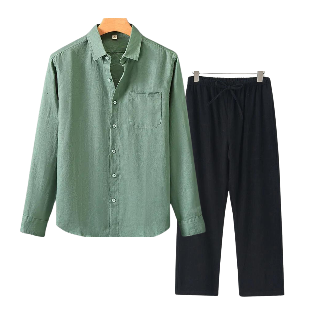 Linen Set – Full Matching Shirt & Trouser | Skin-Gentle Linen | ASCENDARY®