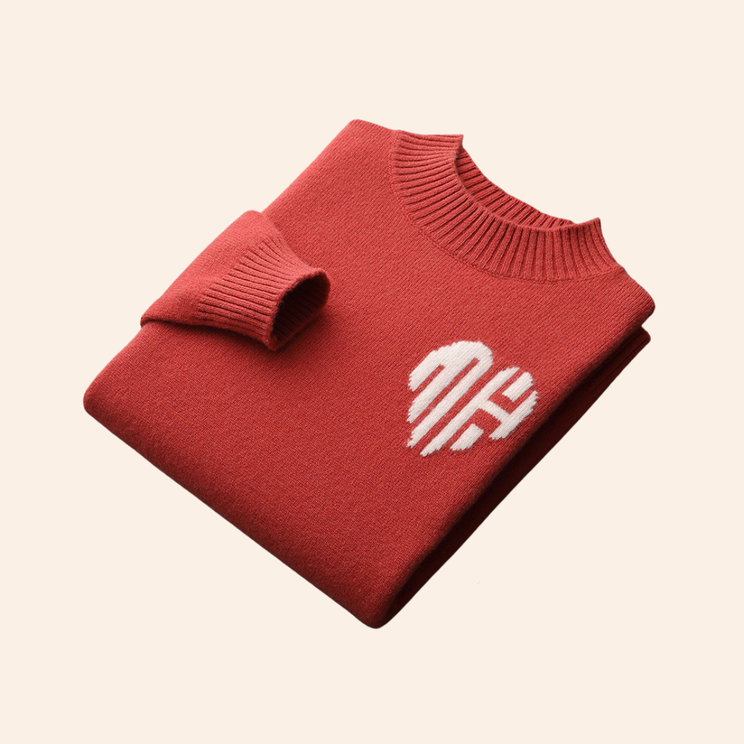 100% Cashmere Heart Sweater – Hypoallergenic | Expressive Luxury | ASCENDARY®
