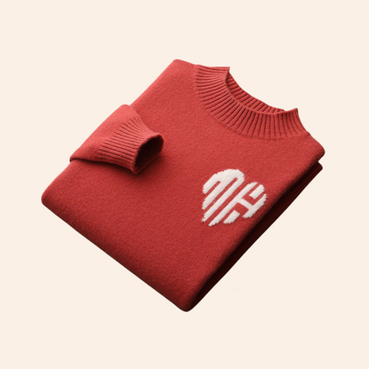 100% Cashmere Heart Sweater – Hypoallergenic | Expressive Luxury | ASCENDARY®