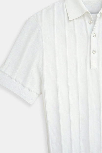 Vertical Striped Button-Up Polo – Skin-Soft | Bold Style | ASCENDARY®