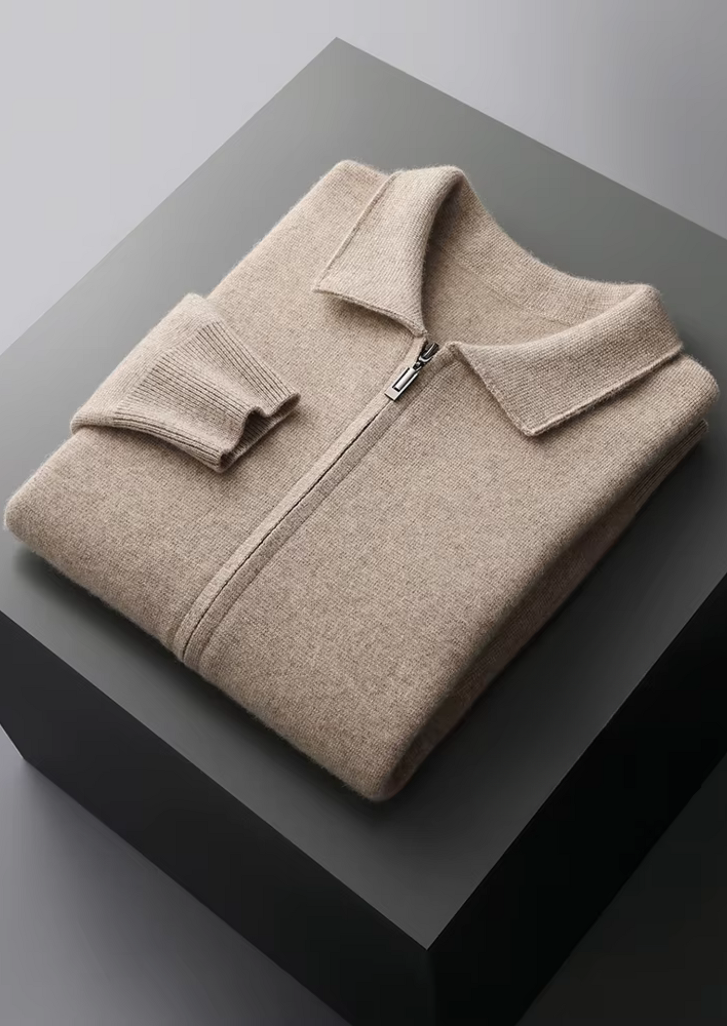 Men's Extra-Fine Merino Wool Zip Polo Cardigan – ASCENDARY®