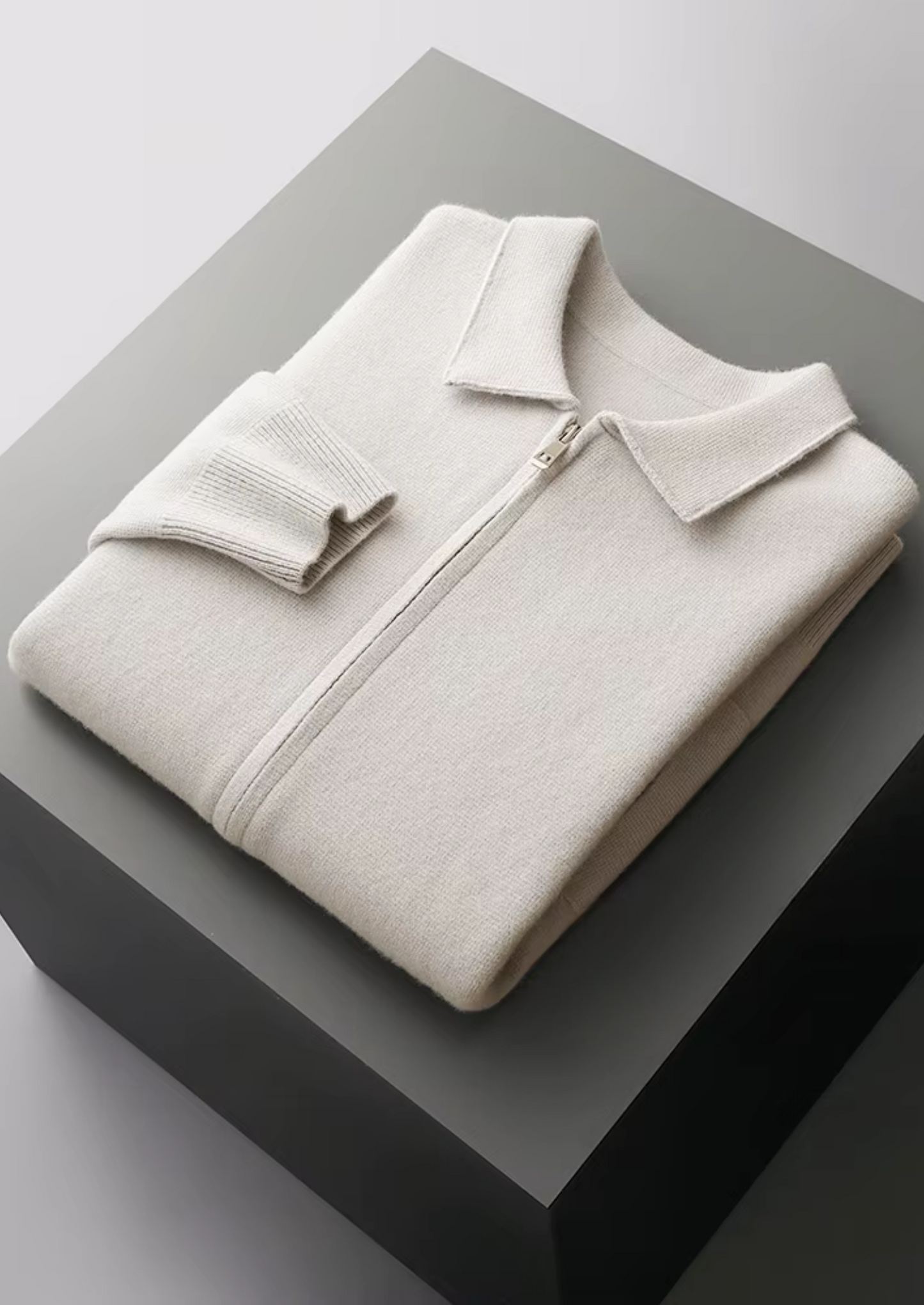 Men's Extra-Fine Merino Wool Zip Polo Cardigan – ASCENDARY®