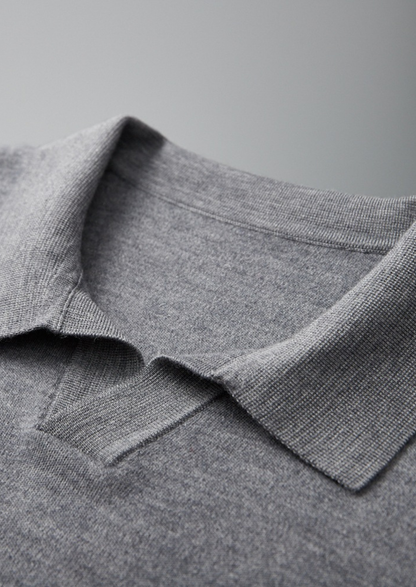 PREMIUM CASHMERE BUTTONLESS SWEATER POLO