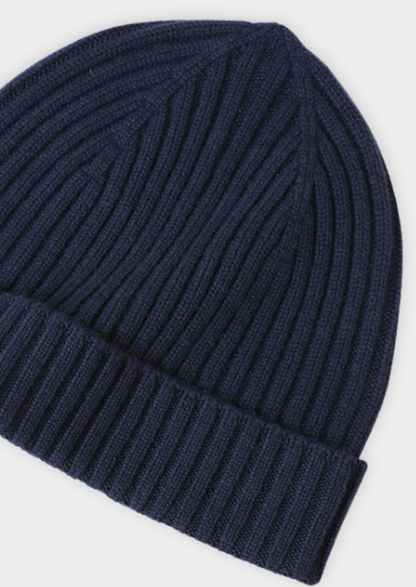 PURE EXTRA-FINE MERINO WOOL WINTERTIME ESSENTIALS - NAVY BLUE