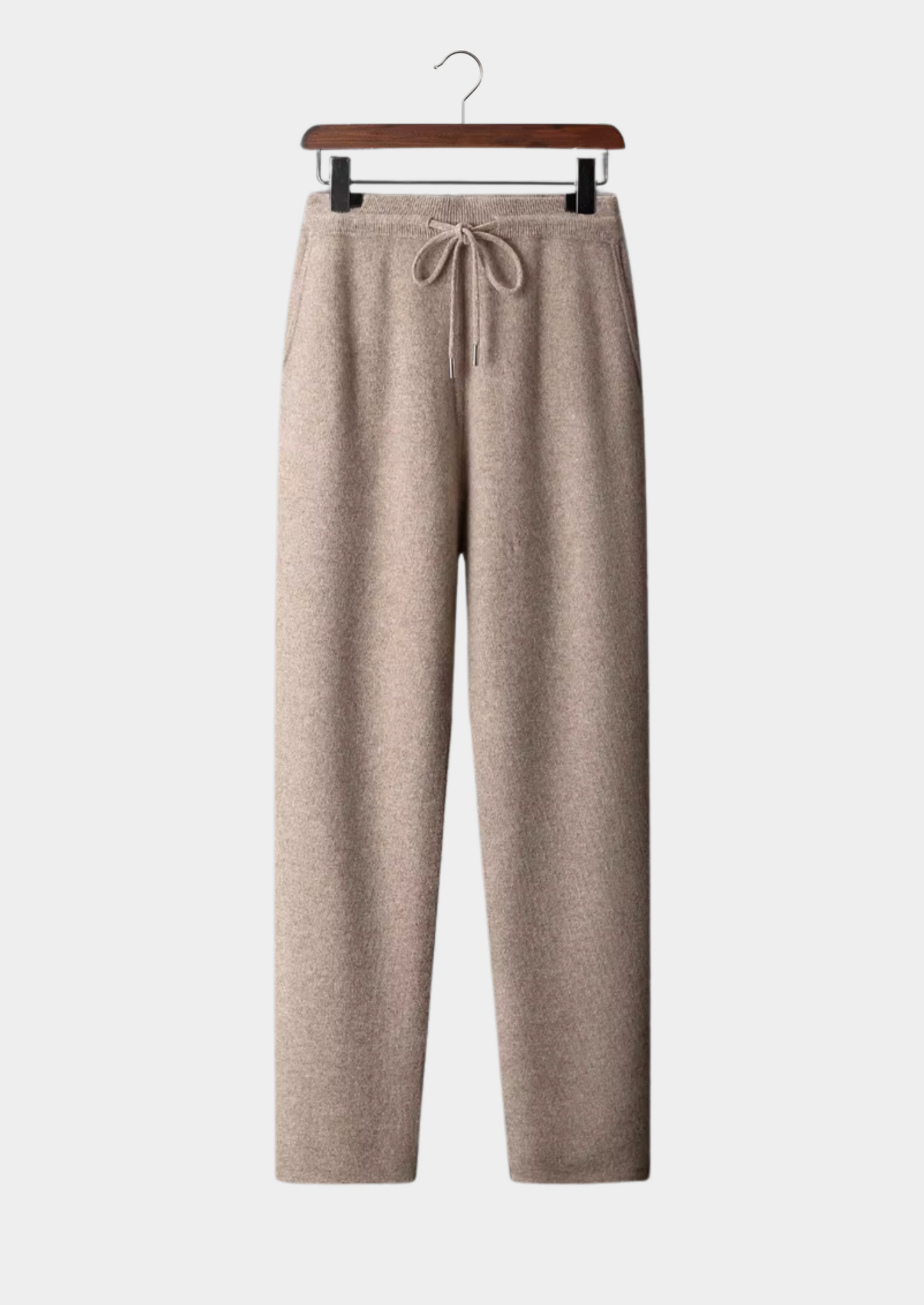 Men's Extra-Fine Merino Wool Tailored Leisure Trousers – Light Grey – ASCENDARY®
