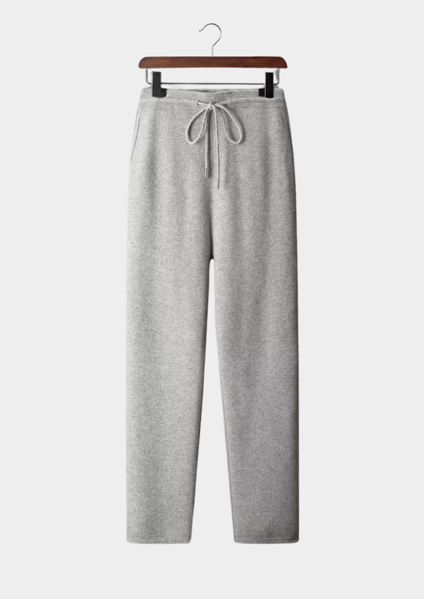 Men's Extra-Fine Merino Wool Tailored Leisure Trousers – Light Grey – ASCENDARY®