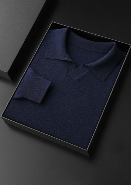 100% Cashmere Buttonless Sweater Polo – ASCENDARY®