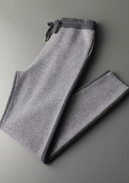 Men's 100% Cashmere Leisure Set – Sand – Zip Hoodie & Joggers – ASCENDARY®