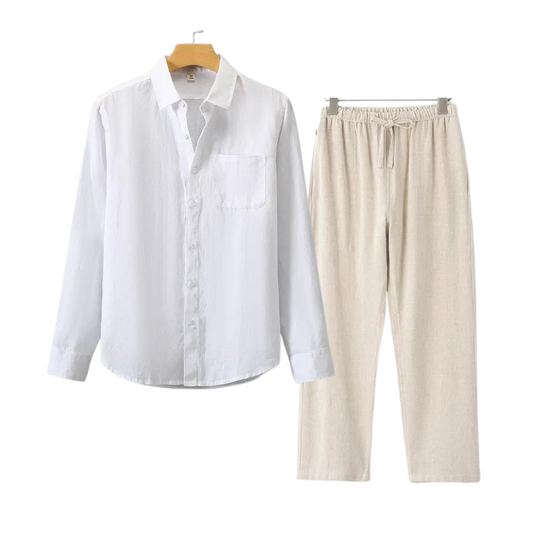 Linen Set – Full Matching Shirt & Trouser | Skin-Gentle Linen | ASCENDARY®