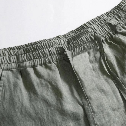 Fez Linen Pantalon – Straight Fit | Skin-Gentle Natural Linen | ASCENDARY®
