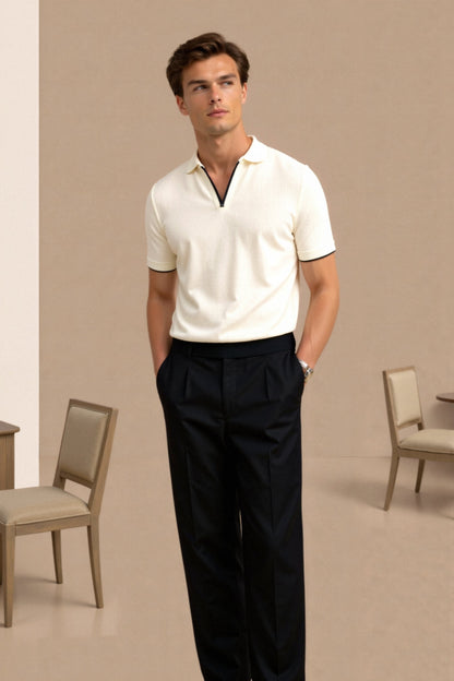 Contrast Slim Fitted Polo – Skin-Soft | Breathable | ASCENDARY®