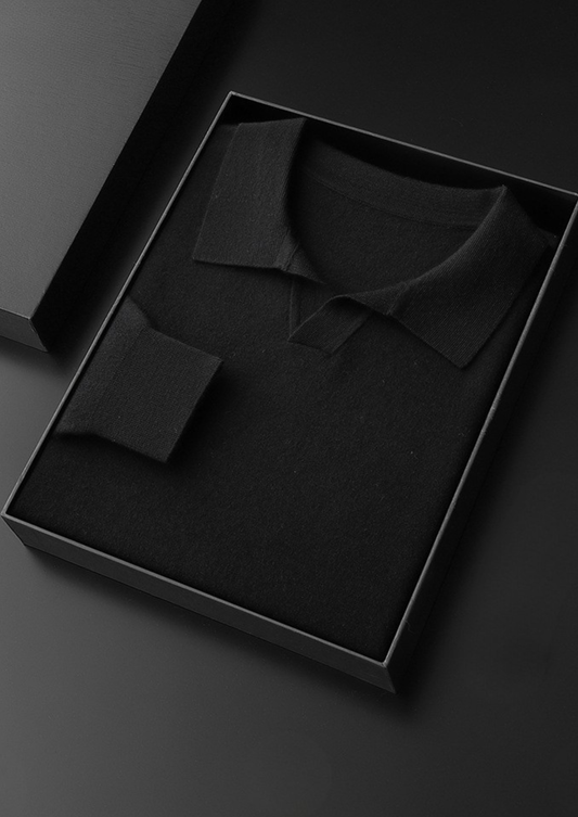 100% Cashmere Buttonless Sweater Polo – ASCENDARY®