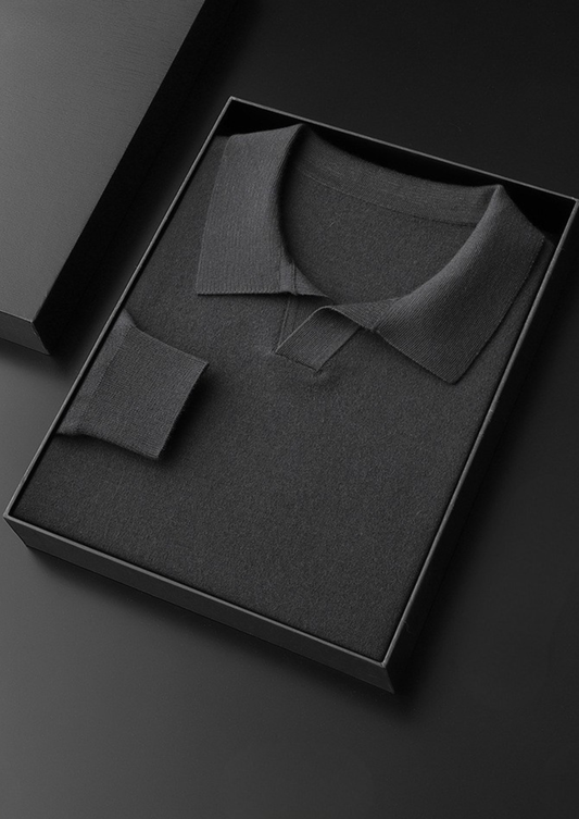 100% Cashmere Buttonless Sweater Polo – ASCENDARY®