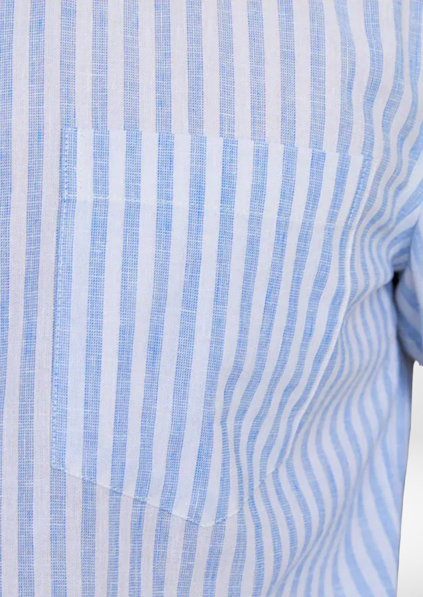 Men's Striped Linen-Blend Coastal Shirt – Light Blue – ASCENDARY®