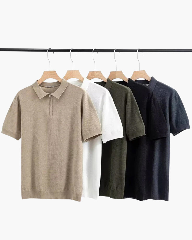 IBIZA Zip Up Polo – Breathable Mesh | Skin-Gentle | ASCENDARY®