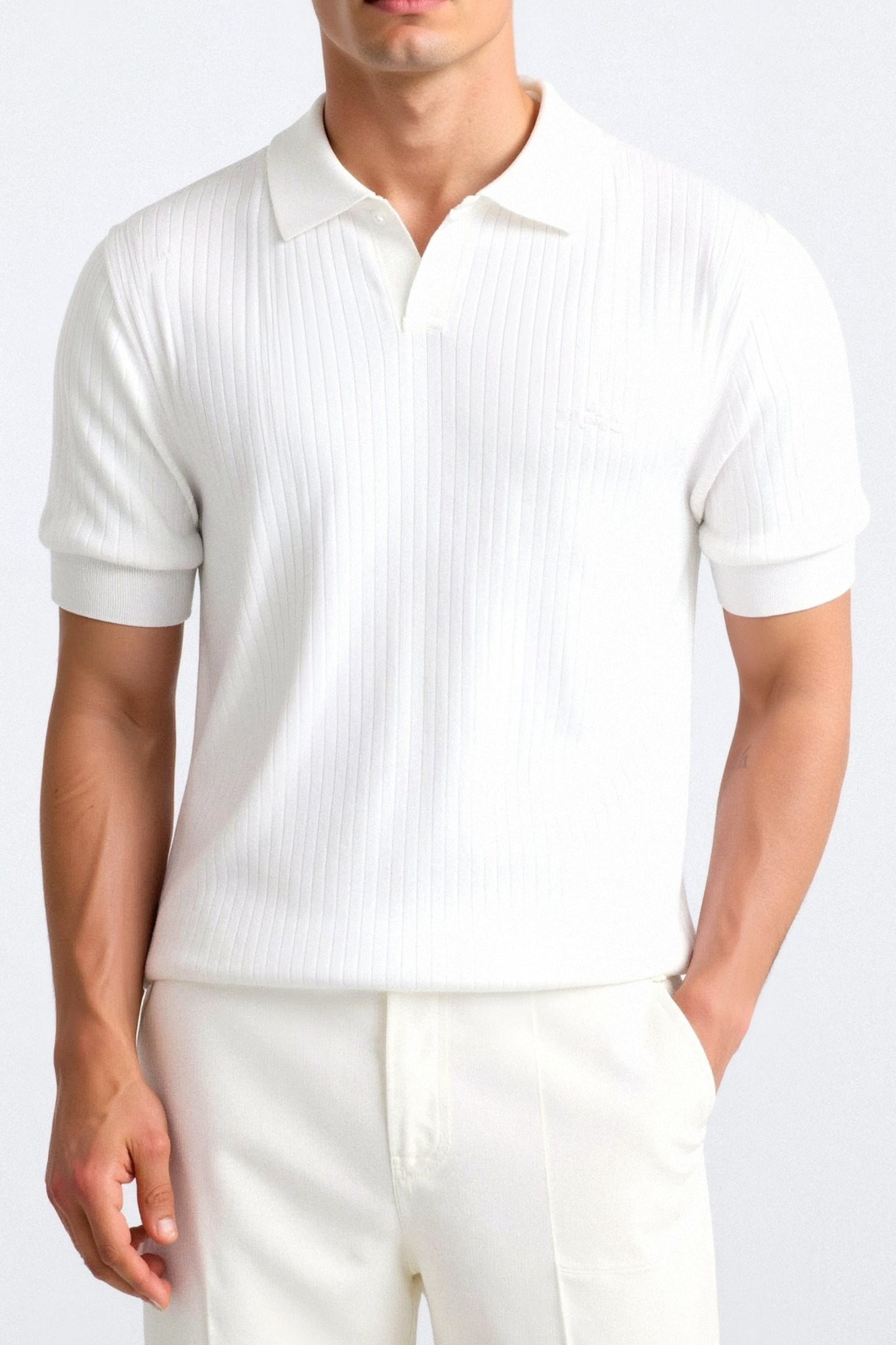 Pisa Ribbed Cotton Polo – Breathable Mesh | Skin-Gentle | ASCENDARY®