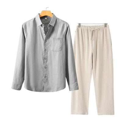 Linen Set – Full Matching Shirt & Trouser | Skin-Gentle Linen | ASCENDARY®
