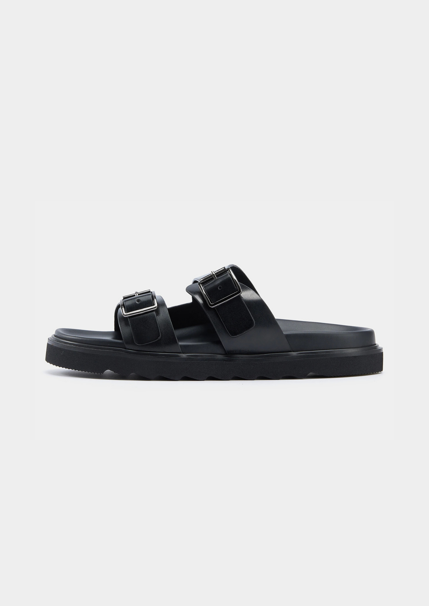 DOUBLE BUCKLE RESORT SANDAL - Black