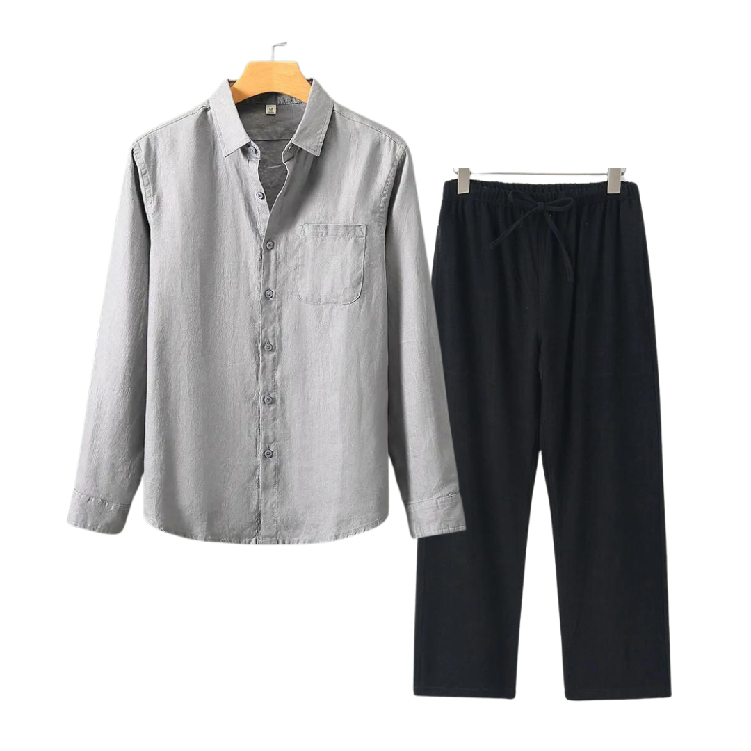 Linen Set – Full Matching Shirt & Trouser | Skin-Gentle Linen | ASCENDARY®