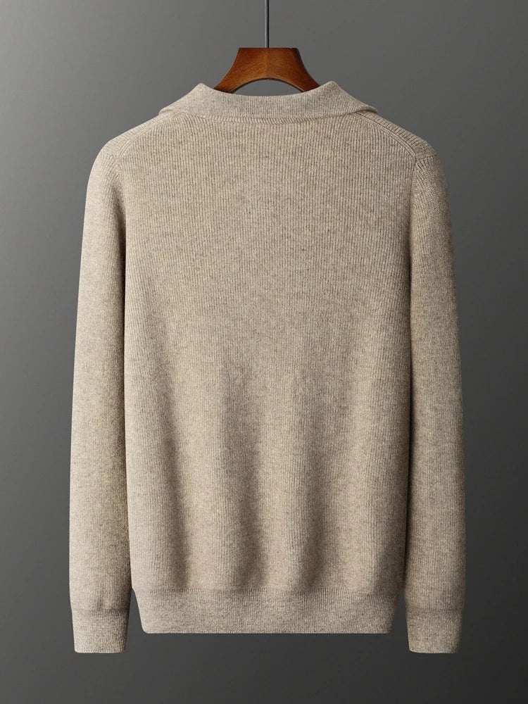 100% Cashmere Half-Zip Sweater – ASCENDARY®