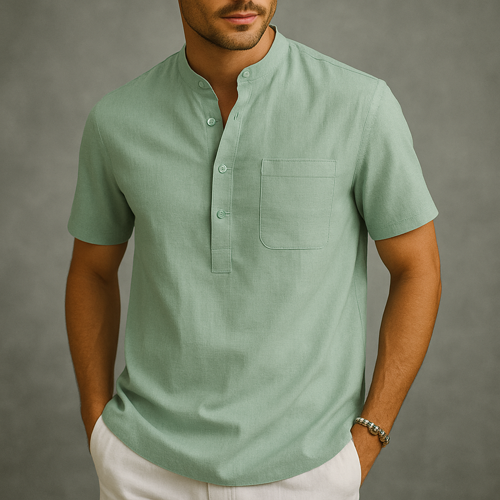 Arden Linen Henley Shirt