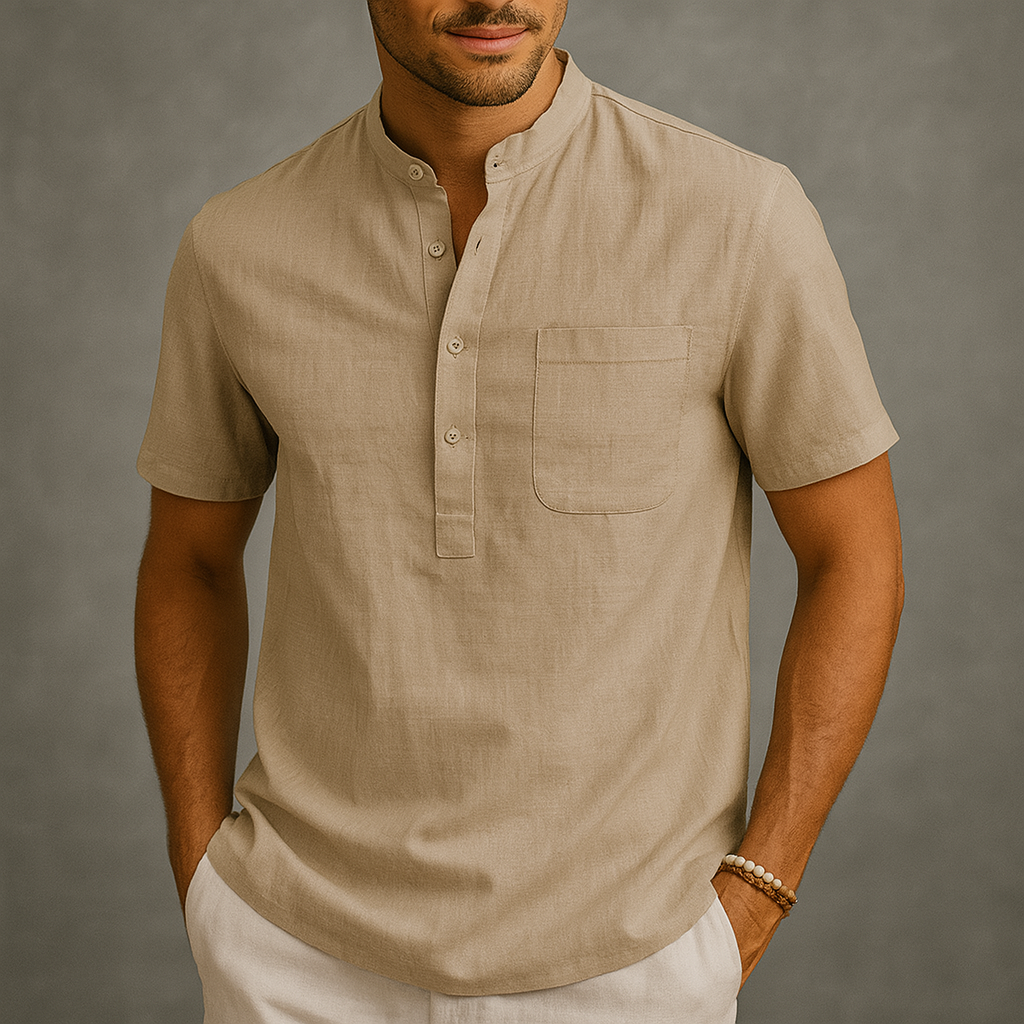 Arden Linen Henley Shirt