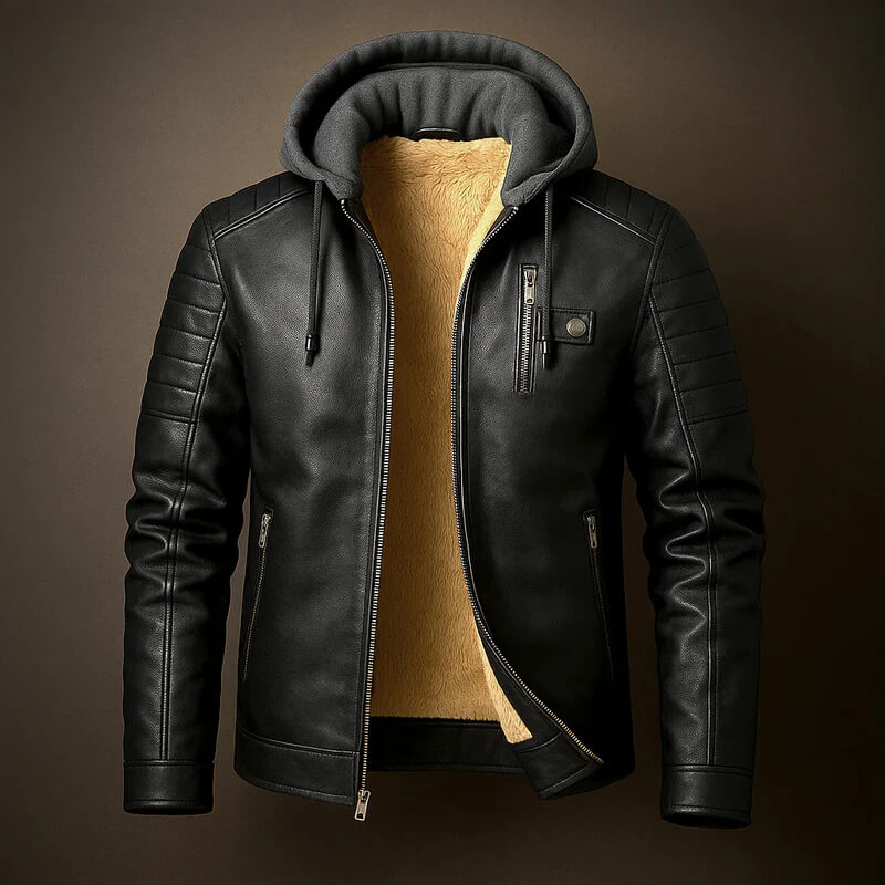 Apex Leather Hoodie