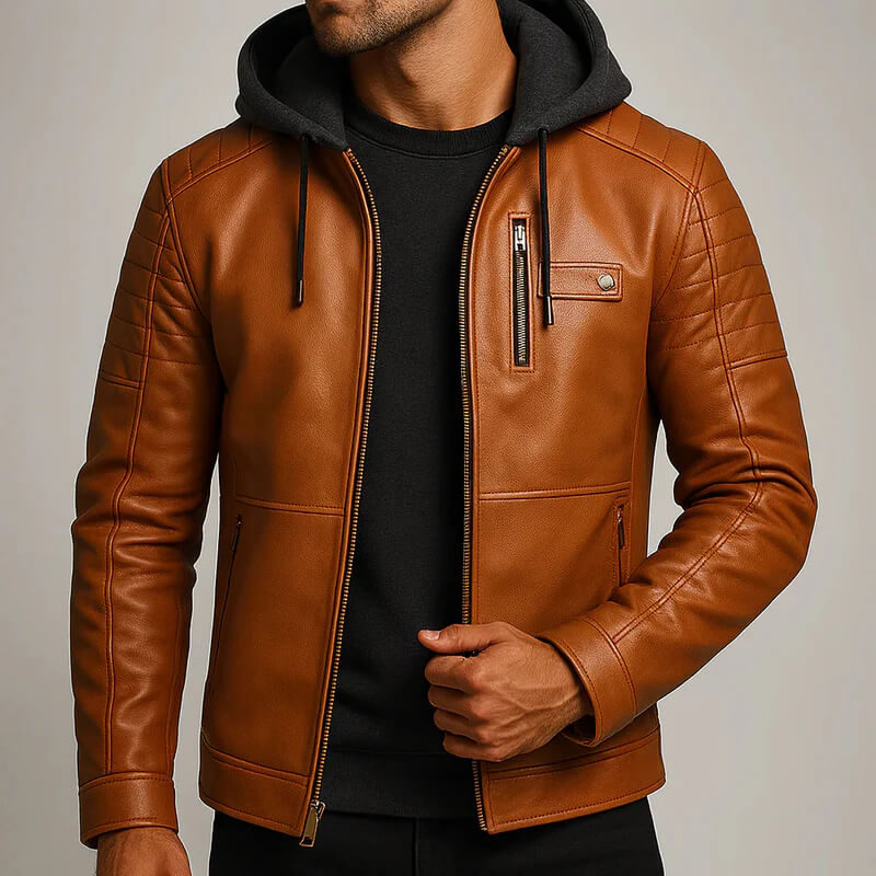 Apex Leather Hoodie