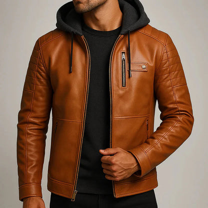 Apex Leather Hoodie