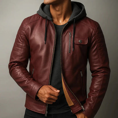 Apex Leather Hoodie
