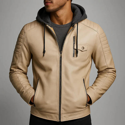 Apex Leather Hoodie