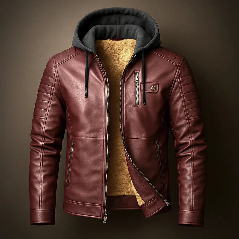 Apex Leather Hoodie