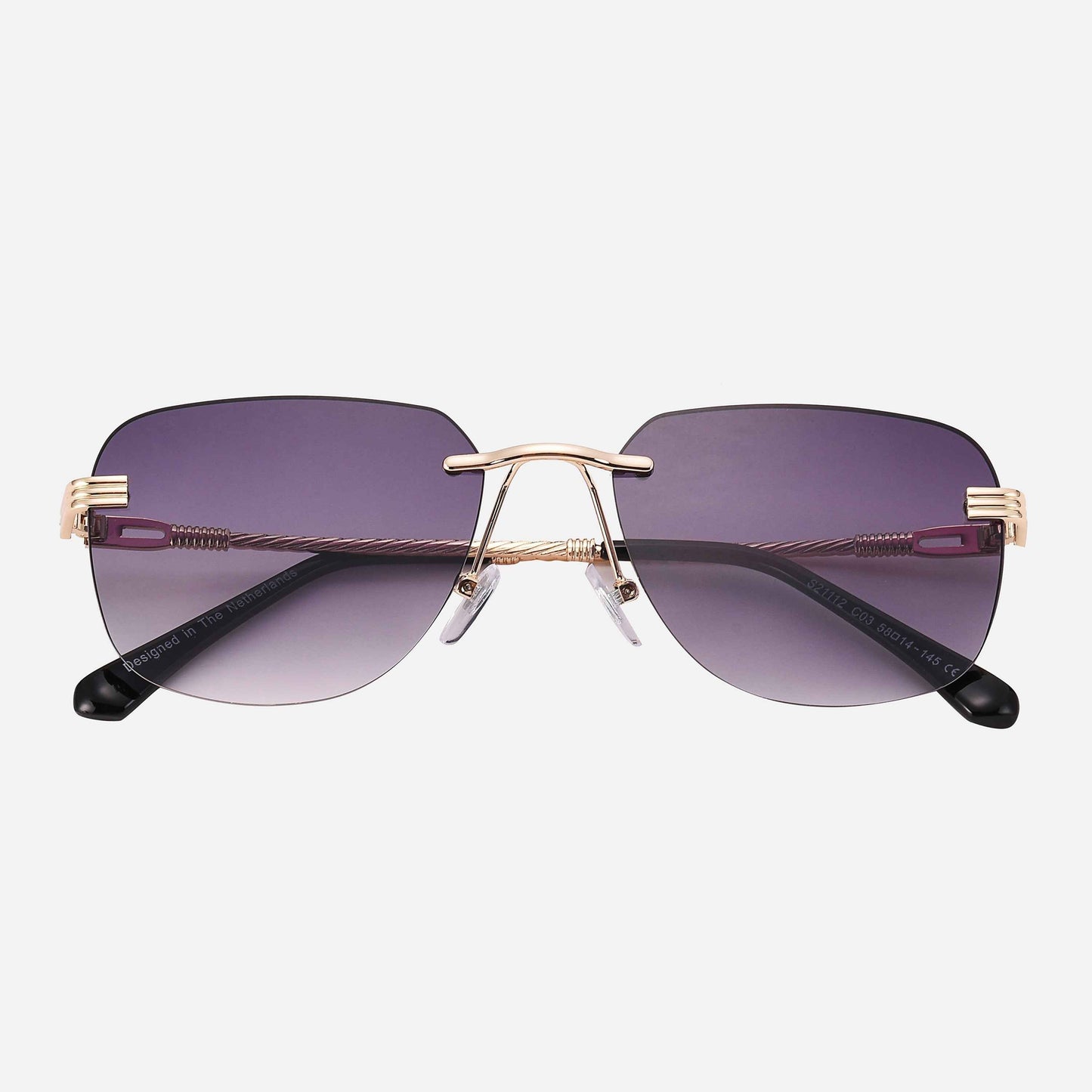 LUNAR Sunglasses – UV400 | Metal & Gold Frame | ASCENDARY®