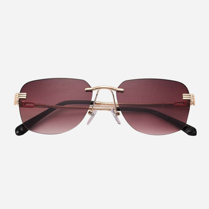 LUNAR Sunglasses – UV400 | Metal & Gold Frame | ASCENDARY®