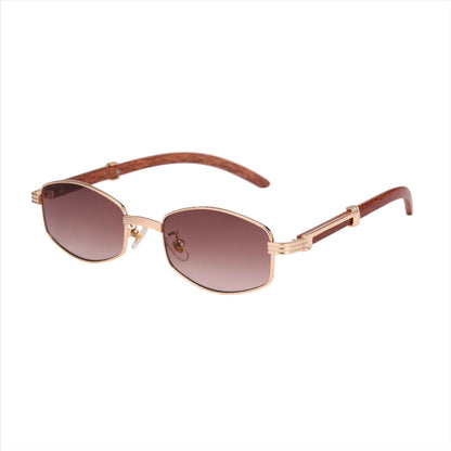 KREDO Sunglasses – UV400 | Wood & Gold Frame | ASCENDARY®