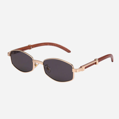 KREDO Sunglasses – UV400 | Wood & Gold Frame | ASCENDARY®