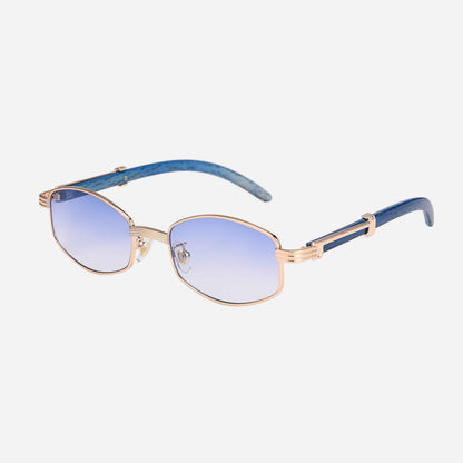 KREDO Sunglasses – UV400 | Wood & Gold Frame | ASCENDARY®