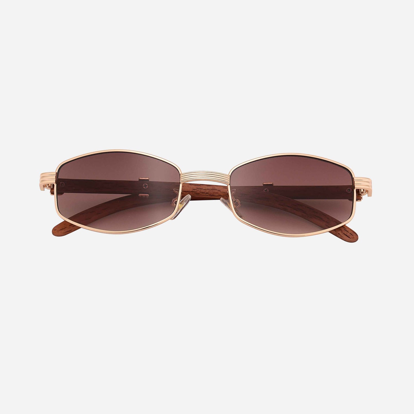 KREDO Sunglasses – UV400 | Wood & Gold Frame | ASCENDARY®