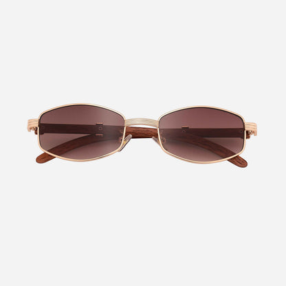 KREDO Sunglasses – UV400 | Wood & Gold Frame | ASCENDARY®