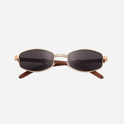 KREDO Sunglasses – UV400 | Wood & Gold Frame | ASCENDARY®