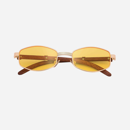 KREDO Sunglasses – UV400 | Wood & Gold Frame | ASCENDARY®