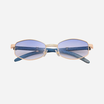 KREDO Sunglasses – UV400 | Wood & Gold Frame | ASCENDARY®