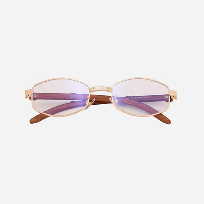 KREDO Sunglasses – UV400 | Wood & Gold Frame | ASCENDARY®