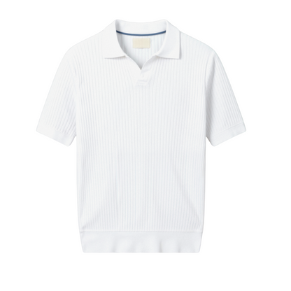 Pisa Ribbed Cotton Polo – Breathable Mesh | Skin-Gentle | ASCENDARY®