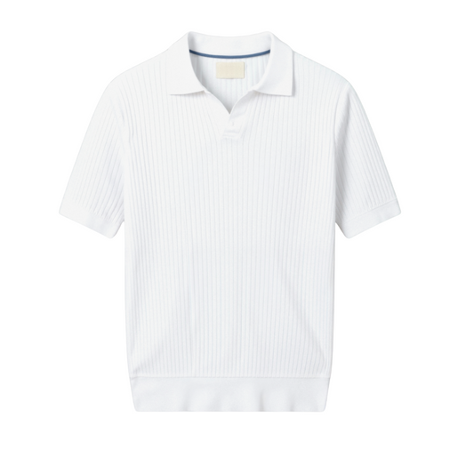 Pisa Ribbed Cotton Polo – Breathable Mesh | Skin-Gentle | ASCENDARY®