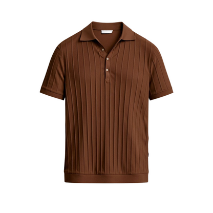 Vertical Striped Button-Up Polo – Skin-Soft | Bold Style | ASCENDARY®