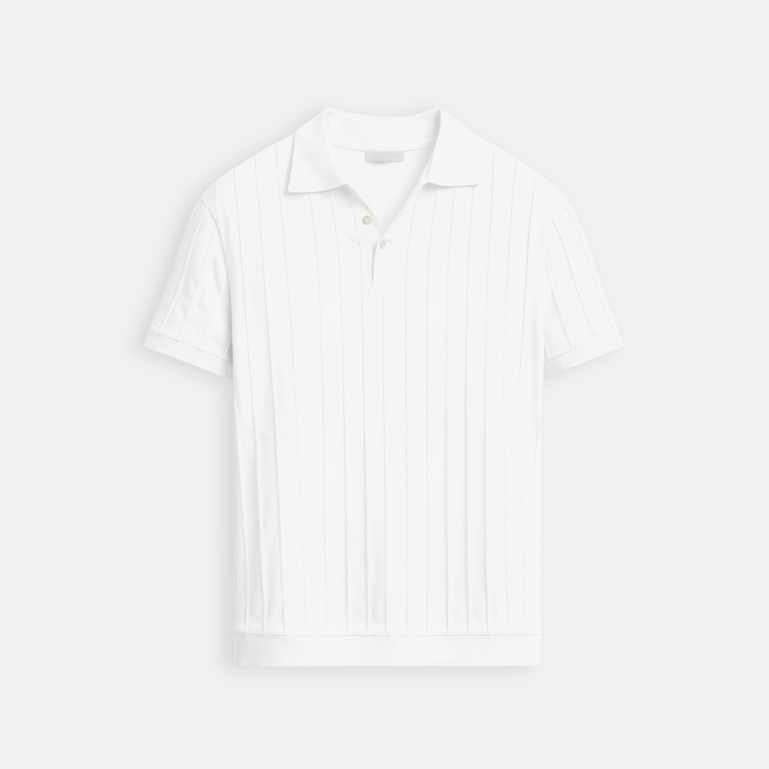 Vertical Striped Button-Up Polo – Skin-Soft | Bold Style | ASCENDARY®