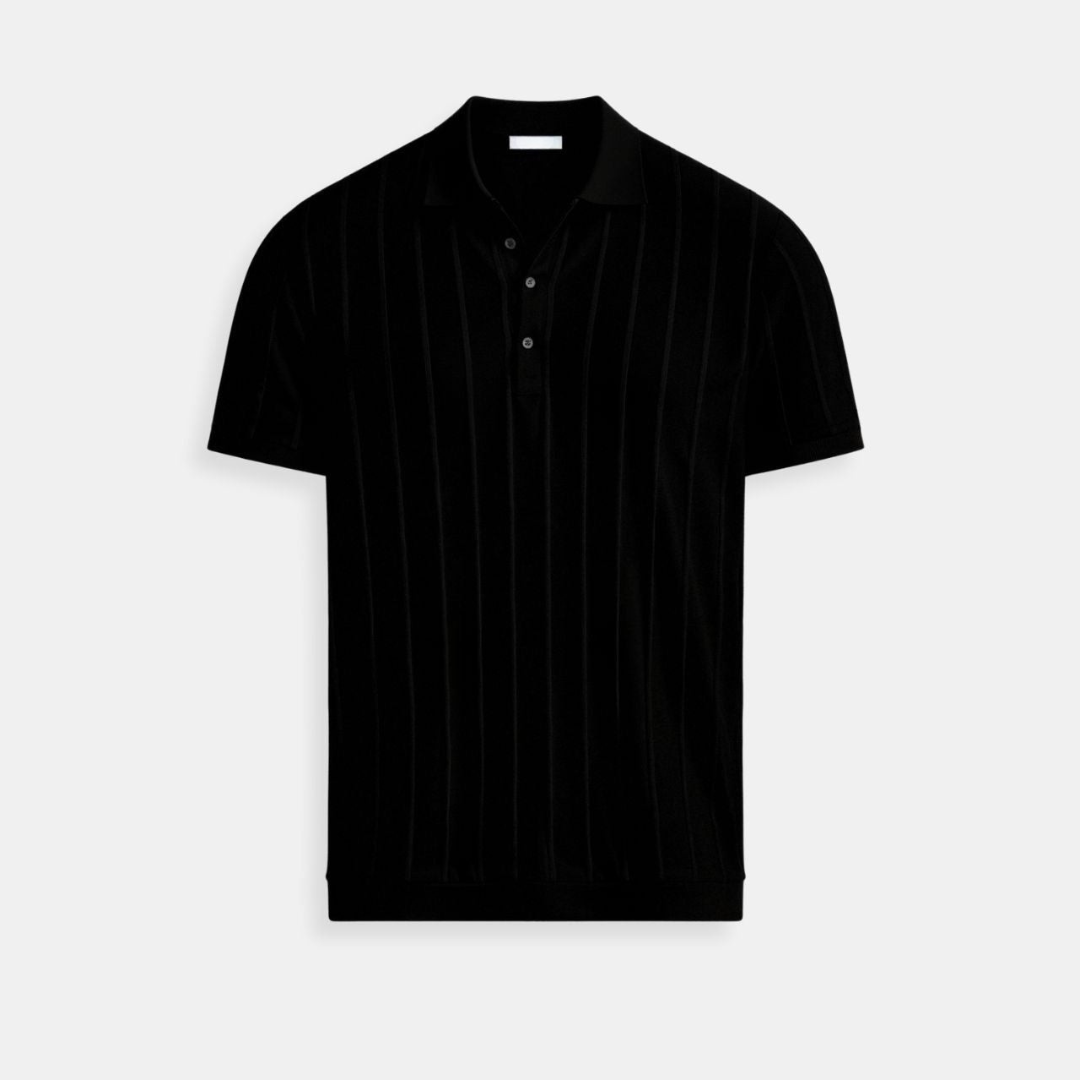 Vertical Striped Button-Up Polo – Skin-Soft | Bold Style | ASCENDARY®